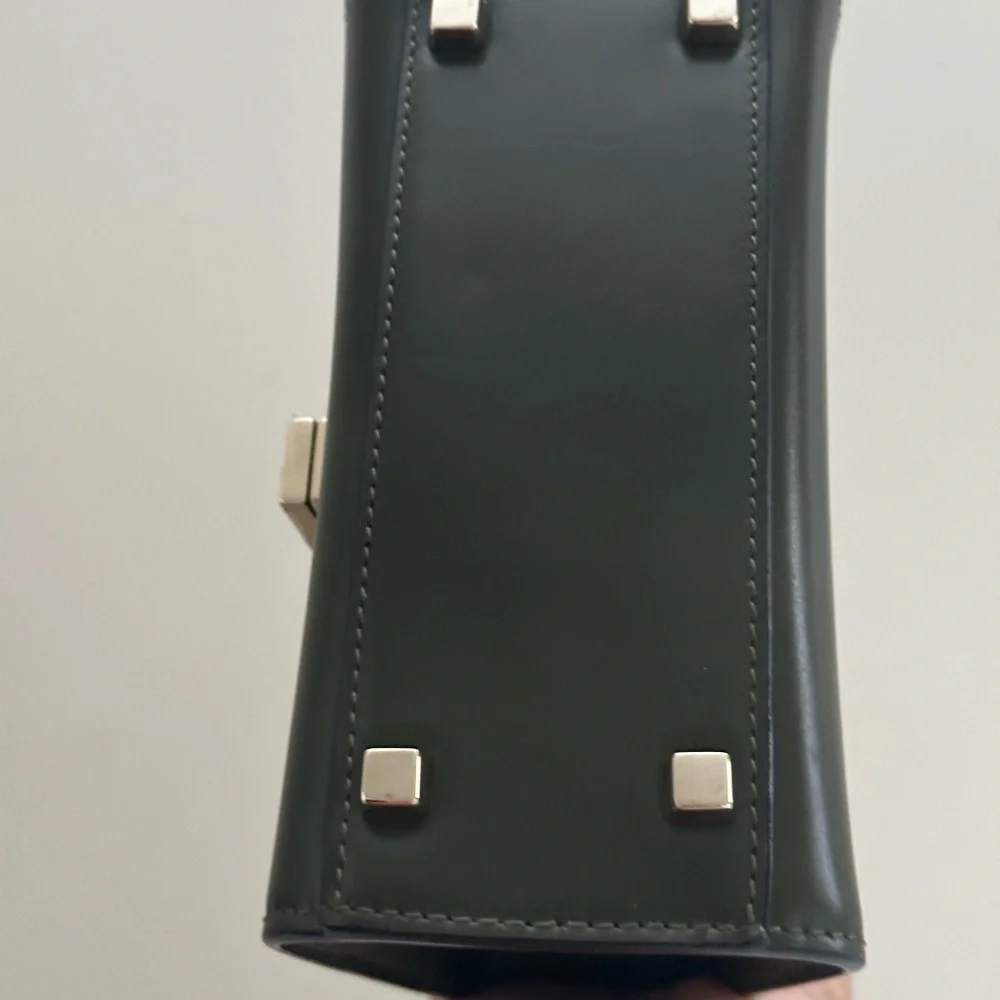 Valextra Dark Green Mini Bag with Gold Accents - Picture 6 of 16